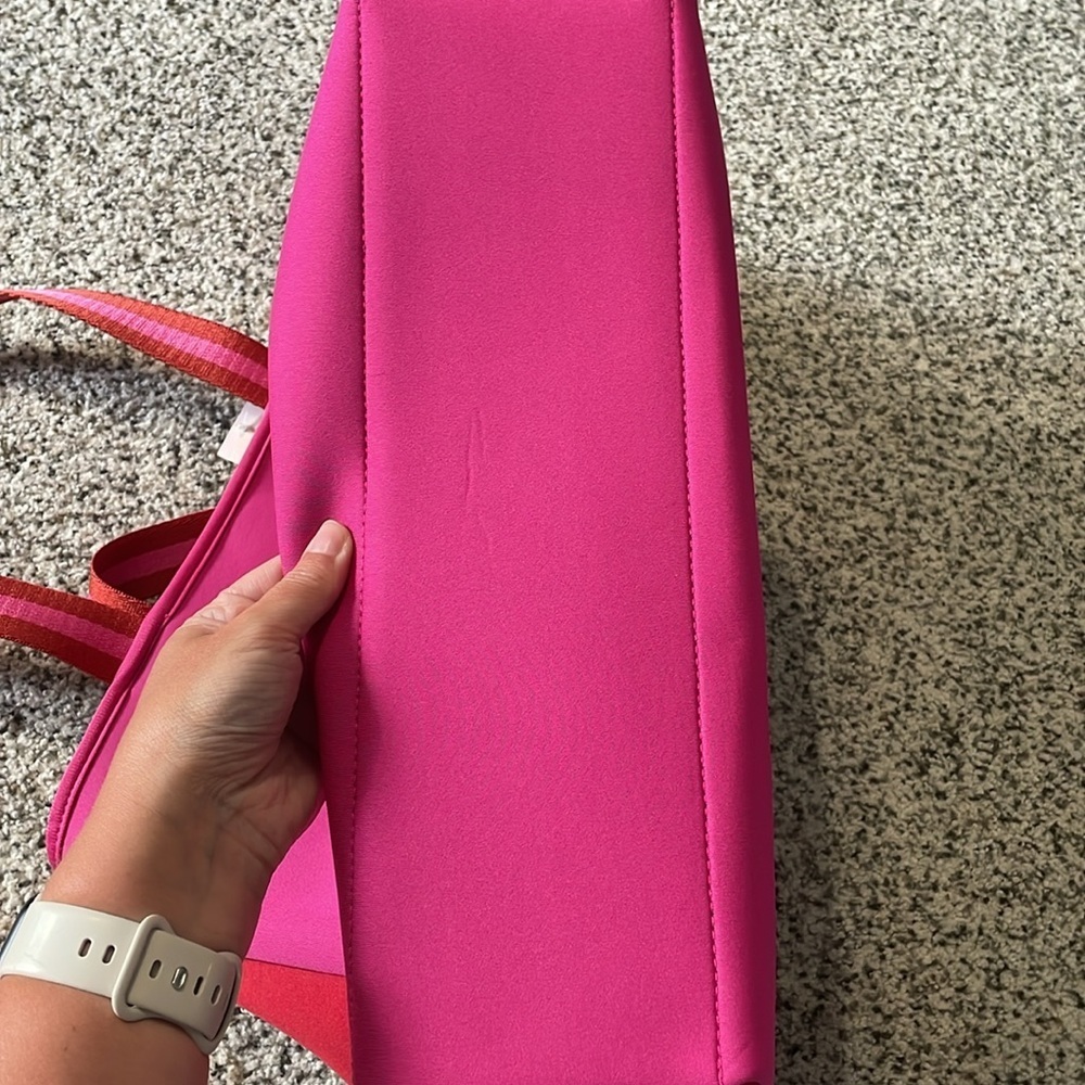 Neoprene Summersalt tote bag hot pink and red - Picture 7 of 10